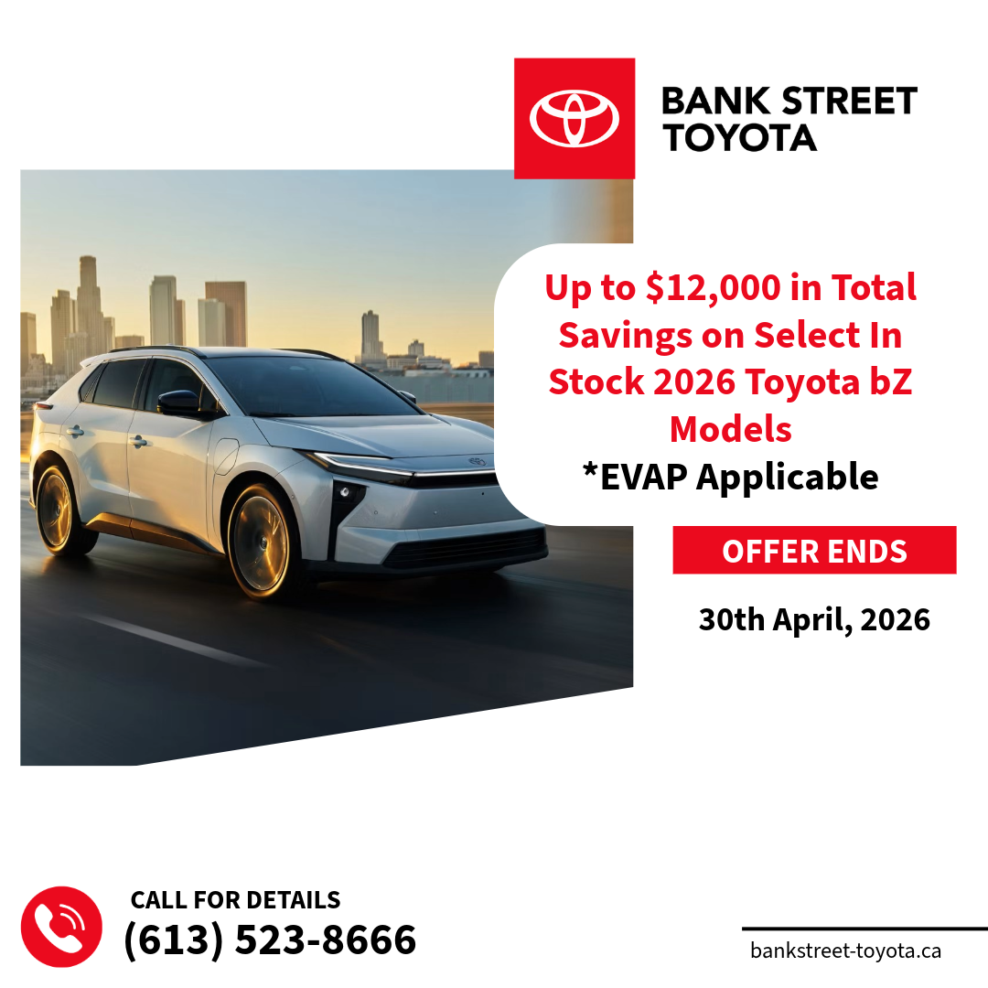 Up to $12,000 in Total Savings on Select In Stock 2026 Toyota bZ Models