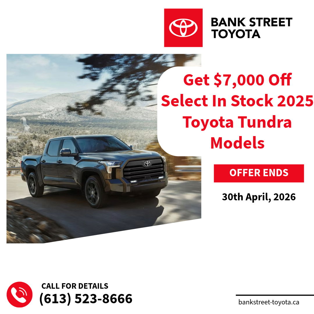 Get $7,000 OFF Select In-Stock 2025 Toyota Tundra Models